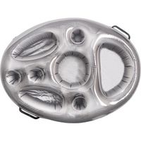 Bar de Piscine Flottant, 8 Trous Bar Flottant Piscine, Gonflables Porte-Boissons, Plateau Gonflable Bar Flottant, Bar Flottant Spa,5070cm(gris)