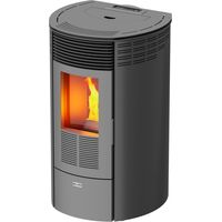 stufa a pellet canadian stove "columbia 8" grigio 6,3 kw