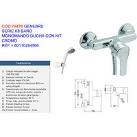 Genebre K8-Serie Einhandbrause mit Chrom-Kit 60110284566