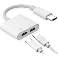 Dual Usb Type-c Splitter With Dac, Audio Adapter And Charging Converter For Pixel 2 3 4xl Galaxy S10 9 8 Huawei P30 Pro