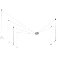 Suspension Led Isabella 48W 3000K Dimmable D 350 Cm Aluminium Satiné - Variateur Intelligent Intégré