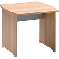 Bureau droit hêtre ambré L 80 x P 80 cm piètement plein bois - Jazz