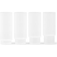 ferm-living Ripple vaso de vidrio soplado transparente 14 cm