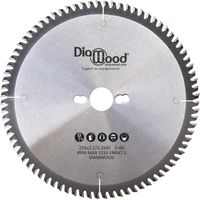 Diamwood – Lame de scie circulaire 255 mm Z60 Alt – Pour bois tendre et dur – Coupe fine sans éclats – Carbure HM durable