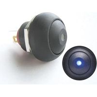 MINI-DRUCKTASTER - BLAUE LED - 1P SPST OFF-(ON)