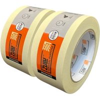 Zulu Premium Painters Beige Masking Tape (L)50m (W)50mm, Pack of 2