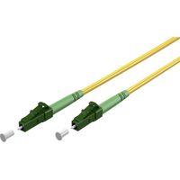 Glasfaserkabel (FTTH), Singlemode (OS2) Yellow, (Simplex), 1 m, LC-APC (8°) Stecker LC-APC (8°) Stecker, halogenfreier Kabelmantel (LSZH), Lichtwellenleiter (LWL). Kabellänge 1 m