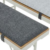 2er Set Bierbankauflage Filz 120x25cm - 1cm Sitzkissen Wendbar Garten Festzelt