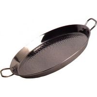 Poêle à paella de 28 cm polie pour 3 personnes