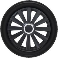 Ensemble d'enjoliveurs 17 pouces – Type Spyder – Montage facile – Universel pour jantes de 17 pouces – Couleur noir – Autostyle