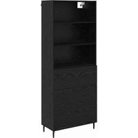 vidaXL Haut Armoire 2 pc Chêne noir 69,5 x 34 x 180 cm