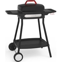 Barbecue électrique sur pied 2000W – 2 tablettes d'appoint – Résistant pour intérieur et extérieur – 5 niveaux de réglage – Barbecook
