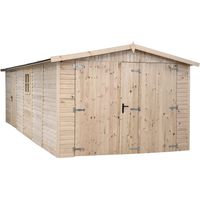 Garage en bois, ep 19mm, surface utile 17.02 m² INT035