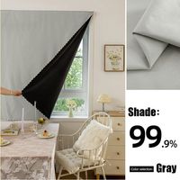 1 rideau occultant autocollant, rideau en polyester, sans trous, adapté à la cuisine, au salon et à la chambre, gris (120170 cm).