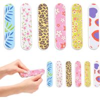 12 mini limes à ongles colorées pour filles
