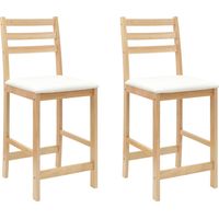 vidaXL Dining Chairs 2 pcs Natural 40 x 47.5 x 99.5 cm