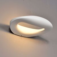 Weiße Design-LED-Wandleuchte mit abgerundeten Kurven - Melia