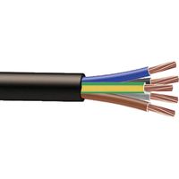 Bis-Electric – Câble électrique RO2V 5G10mm² à la coupe 10m – Cinq conducteurs marron/gris/noir/bleu/vert-jaune – Pour chantiers humides