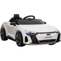 Voiture Électrique Enfant Audi RS e-tron GT - Télécommande, Ceinture, Phares - Fonction Musicale - Blanche - 103x58x41 cm
