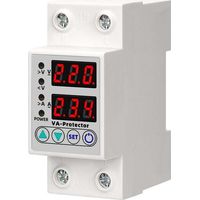 Relais de Protection Din Rail 63A 220V, Réglable Surtension/Sous-Tension, Affichage LED, Protection Contre les Surtensions