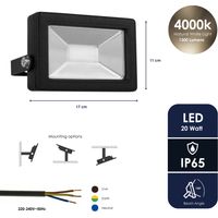 Smartwares LED floodlight 20W Black 10.025.79