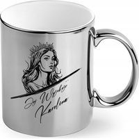 UN CADEAU POUR UNE ÉPOUSE, UNE PETITE AMIE, UNE GRAND-MÈRE, UNE MÈRE : UNE BELLE TASSE EN ARGENT AVEC UN NOM