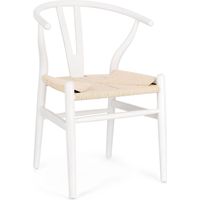 Chaise de salle à manger en bois blanc et assise tressée - KEA