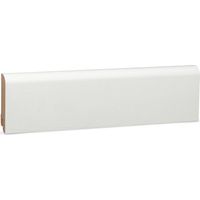 KGM Sockelleiste Oben Rund weiß Kiefer Massivholz 18 x 78mm 2,4m