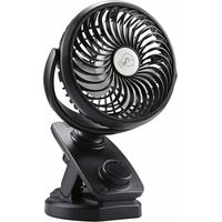 Ventilateur de Batterie à Pile,Ventilateur USB d'Oscillation Avec 4000mAH Batterie Rechargeable,Mini Ventilateur Portatif pour poussette, voiture, gymnase, bureau, extérieur, voyage, camping