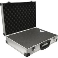 Peaktech 7270 - Custodia Universale per Strumenti di Misura, Custodia in Alluminio Resistente, Vano Porta Attrezzi, Imbottitura in Schiuma, con Lucchetto, Antipolvere, XXL - 500 x 350 x 120 mm