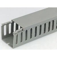Goulotte à fentes latérales ouvertes de 150 mm x 75mm x 2m, Ouvert, en PVC Gris ( Prix pour Paquet de 8 )