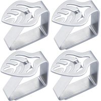 4 Pcs Tablecloth Clips - Outdoor Tablecloth Clip - Table Clamp for Kitchen, Picnic, Camping, Party, Restaurant and Wedding Occasions