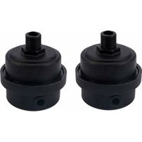 Lot de 2 filtres silencieux pour compresseur d'air en plastique avec élément filtrant 1/4" PT 12 mm