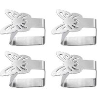 4 Pièces En Acier Inoxydable Nappe Clips Couvercle De La Table Pinces Pinces Pince De Table Linge De Table Titulaires De Couvre