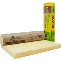 Isover – Panneau d'isolation laine de verre semi-rigide ép. 10 cm – Longueur 270 cm – Largeur 120 cm – R= 3,15 – Surfaçage kraft