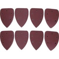 40 pièces Triangle papier de verre dos velours 5 trous ensemble ponçage outils de polissage 140x90mm