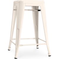Tabouret de bar - Design industriel - 60cm - Nouvelle édition - Stylix Crème