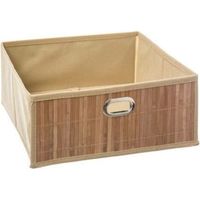 Panier 31x15cm Mix n Modul Latte Bambou - Rangement pour livres, vêtements légers, nécessités quotidiennes