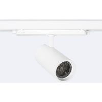 Faretto LED Fasano Bianco 30W Anti-abbagliamento Regolabile DALI per Binario Trifase 2700K Bianco Caldo