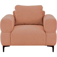 ELTON - Fauteuil en tissu lisse - Terracotta