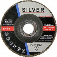 SILBERNE SCHLEIFSCHEIBENKLAPPE 125mm gr.36