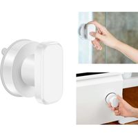 Poignée de porte à ventouse, Poignet Ventouse Baie Vitrée, Poignée Ventouse pour Cuisine Chambre, Poignées de Baie Vitrée avec Ventouse Forte pour Salle de Bain, 2 Pièces