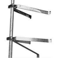 Fixation murale en U pour mât déport 50 cm – Acier galvanisé – Cerclage robuste pour antenne TV et parabole – Livré avec mâchoires et vis – Hdsat