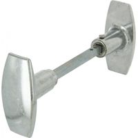 Doppelknopf aus poliertem Aluminium 6x8