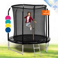 Trampoline Jumpstarter 2,5 m – Charge max 120 kg – Filet de sécurité 190 cm – Surface de saut 195 cm – Pour enfants 5-9 ans – Klarfit