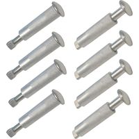 Piton Bache Piscine 10pcs Piton Escamotable pour Bache Piscine Piton Douille Retractable Piscine Pitons Douilles Escamotables en INOX 16 x 65 mm (10)