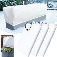 Lot de 3 Housse rectangulaire pour plantes avec cordon, protection hiver contre gel et froid 150x40x45cm