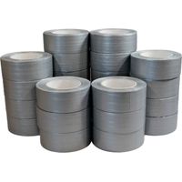 Gewebe-Klebeband grau 175µ - Kleberolle 48 mm x 50 m für Verbindungen und Reparaturen - Karton mit 24 Stück.