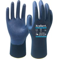 Gants 18-003 nylon/nitrile Jauge 18 bleu/noir taille 8 - la paire - XCELLENT