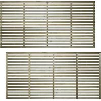 Premier 6x3ft Vogue Modern Horizontal Slatted Trellis Panel